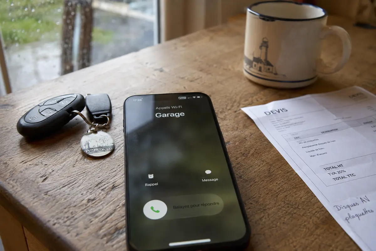 L’appel attendu du garage arrive par Wi-Fi avec le VPN actif