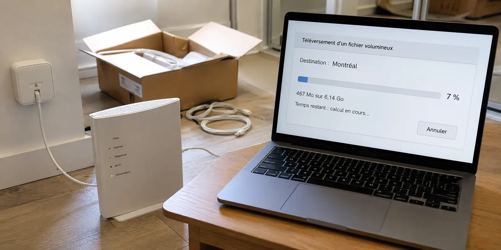 Un transfert vers Montréal reste bloqué à 7 pour cent à côté d’une box récemment remplacée
