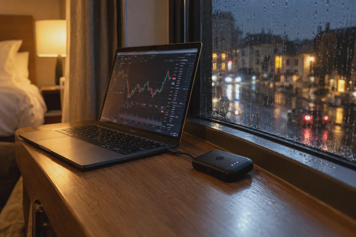 Connection continuity matters when a trading session is active.