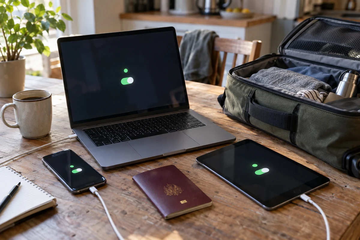 A traveler tests privacy software on every device before packing for Myanmar.