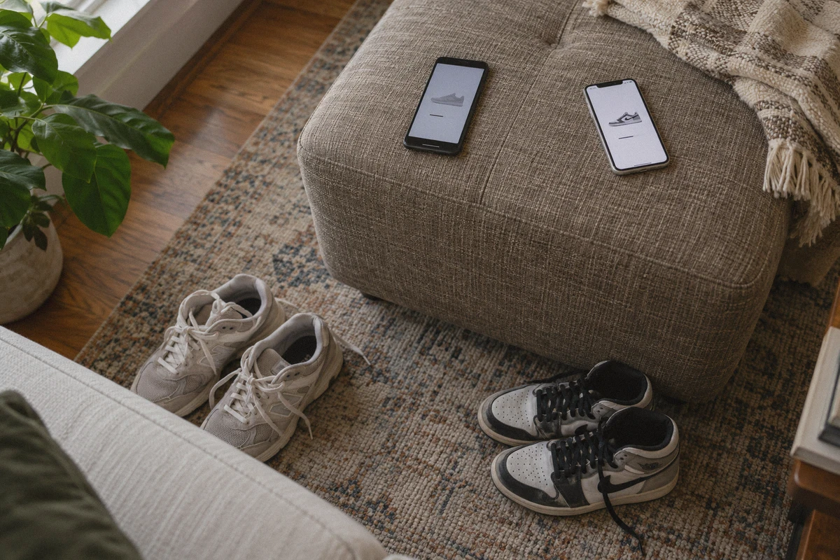 Two household phones ready for a sneaker draw.