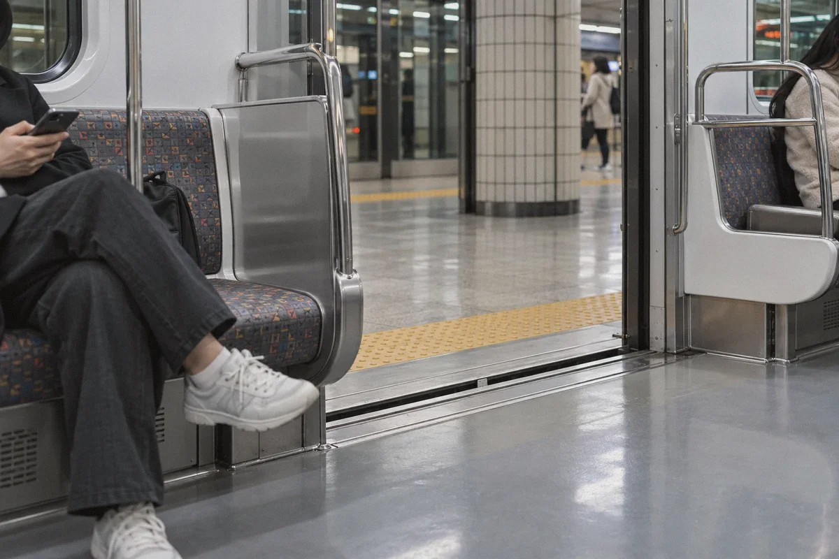 Metro carriage at a station platform