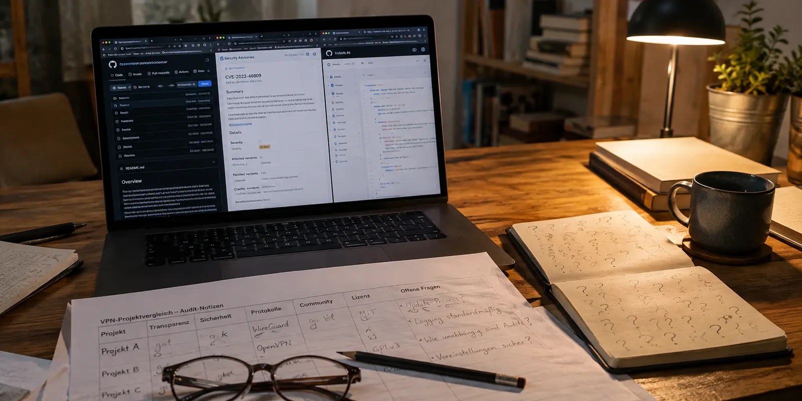 Vergleich offener VPN-Projekte, Sicherheitsmeldungen und Audit-Notizen