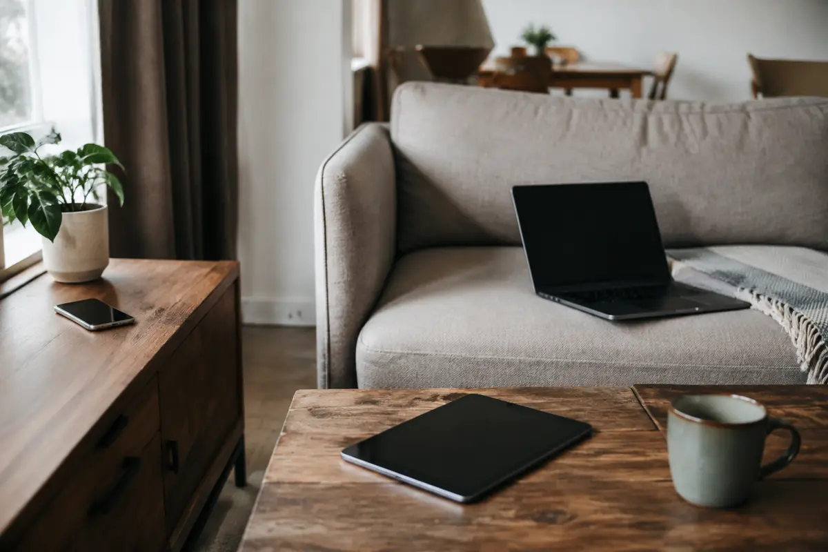 Laptop mit geöffneten Datenschutzeinstellungen