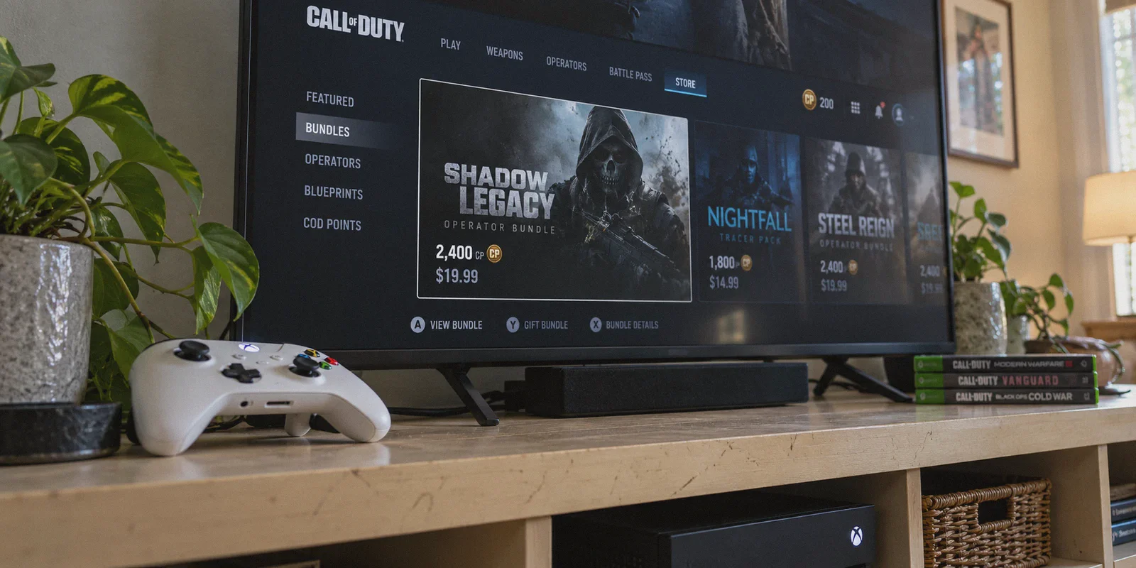 A console storefront showing a COD Points bundle.
