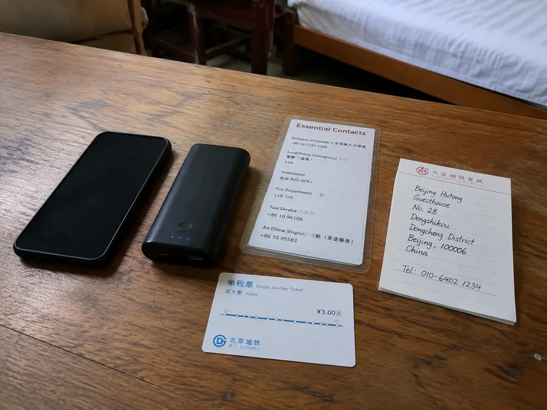 The small setup steps become practical tools once the traveler is standing at a counter or station.