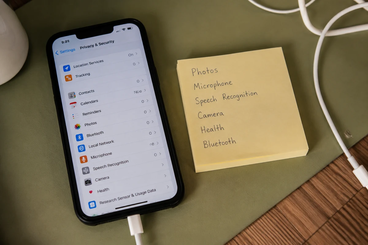 Les autorisations du téléphone forment une couche de traces indépendante du VPN.