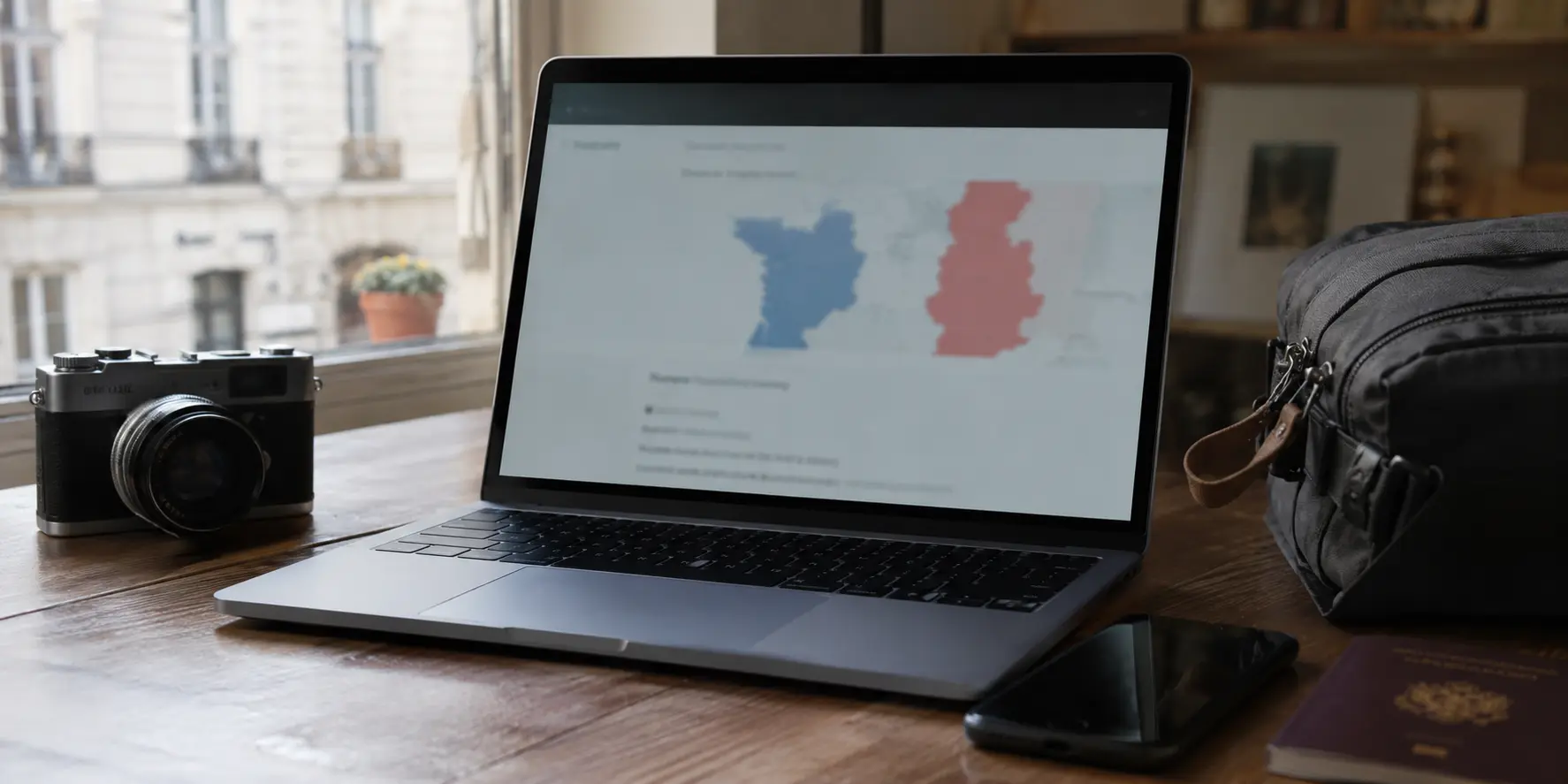 Ordinateur affichant une vérification de serveur VPN en France