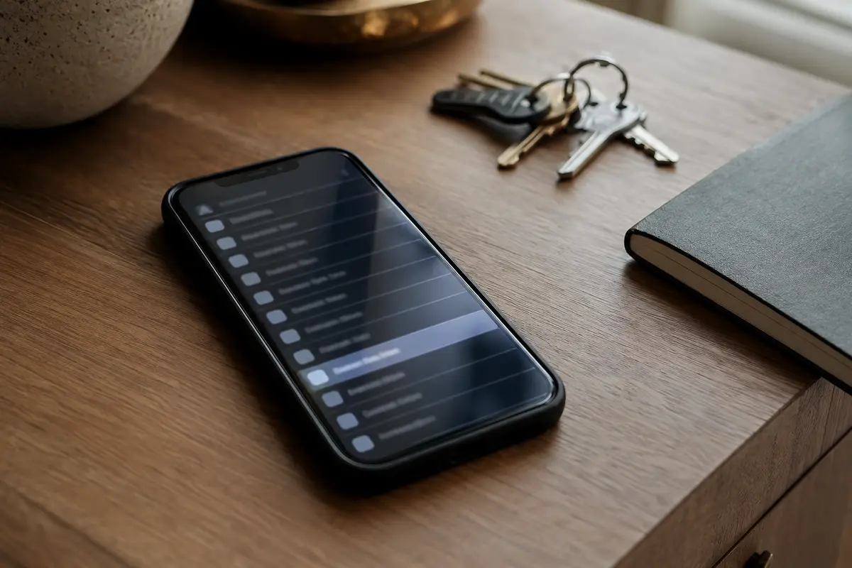 Un nouveau compte apparaît dans la longue liste d’un gestionnaire de mots de passe sur un téléphone.
