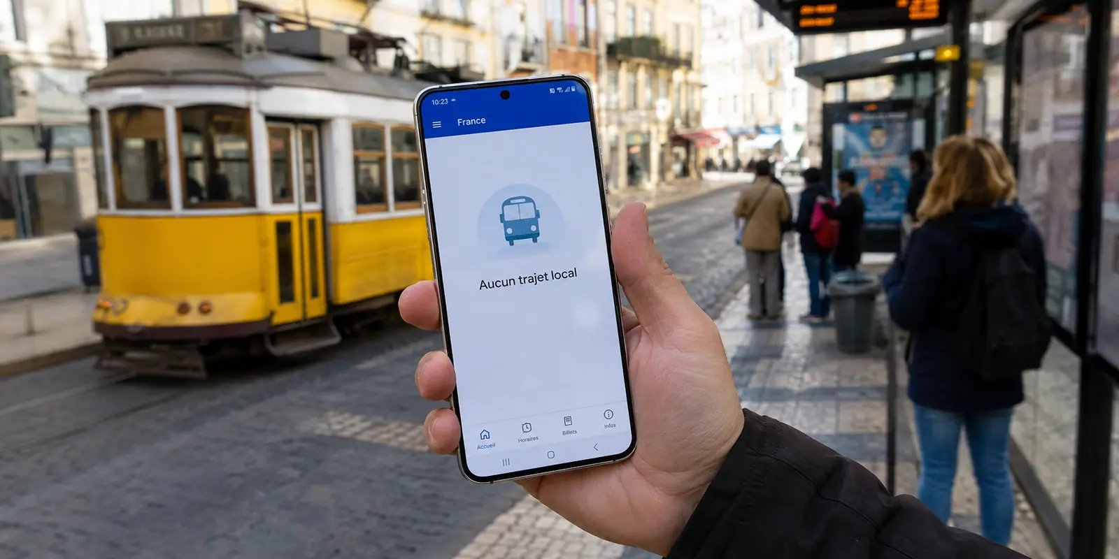 Une application de transport locale ne trouve plus de trajet avec tout le téléphone routé par la France