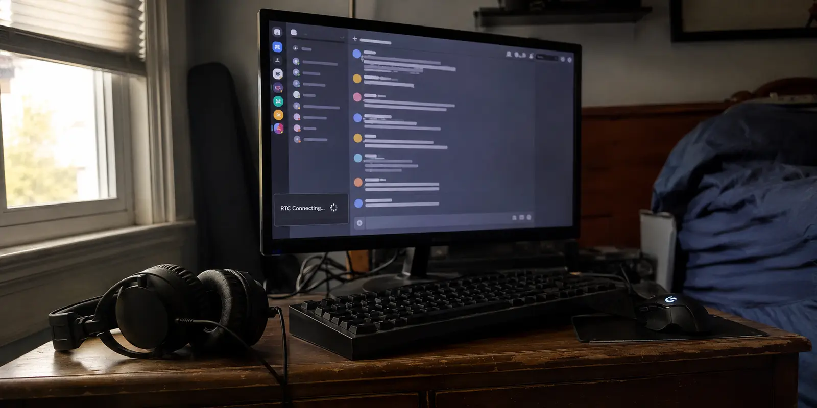 محادثات Discord ظاهرة على الشاشة بينما يبقى الصوت عالقًا عند RTC Connecting