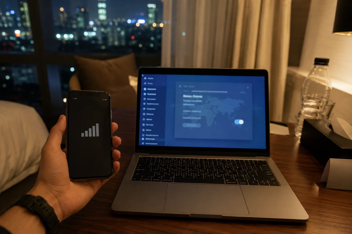 L’eSIM agit sur le réseau mobile, tandis que le VPN agit sur le trajet des données.
