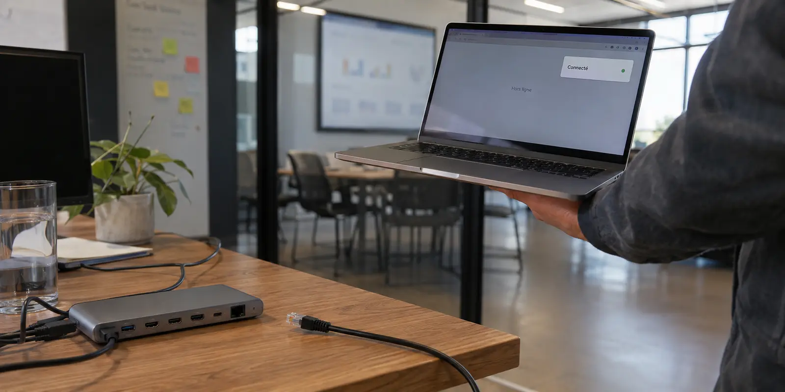Un ordinateur toujours marqué connecté au VPN alors qu’Internet est hors ligne après le passage de l’Ethernet au Wi-Fi