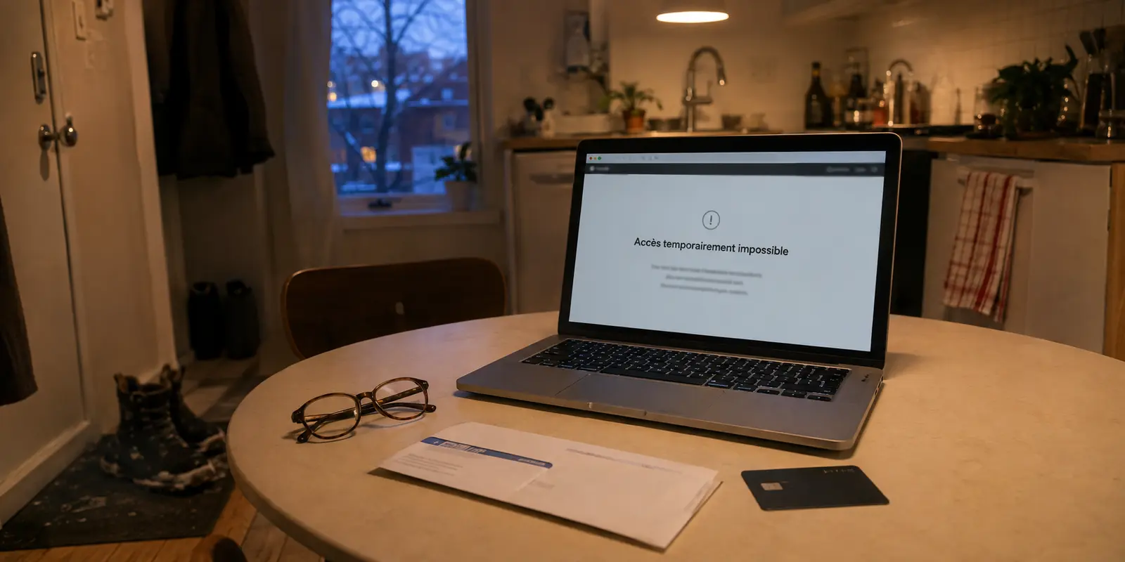 Portail de compte inaccessible au moment de remplacer une carte de paiement