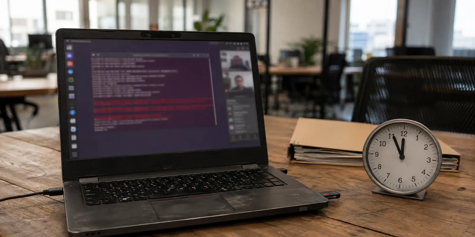 Une installation VPN en échec sur un ancien ordinateur Linux avant un appel