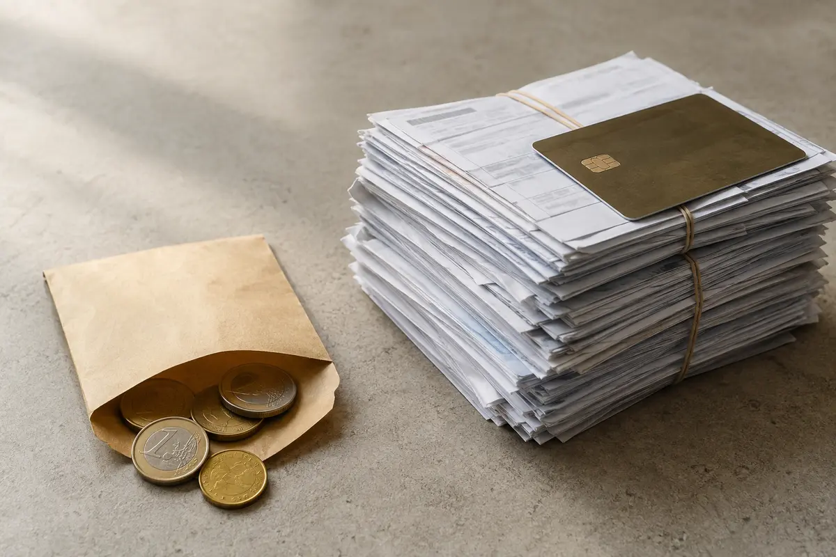 Quelques euros pour un mois face à une épaisse pile de paiements anticipés