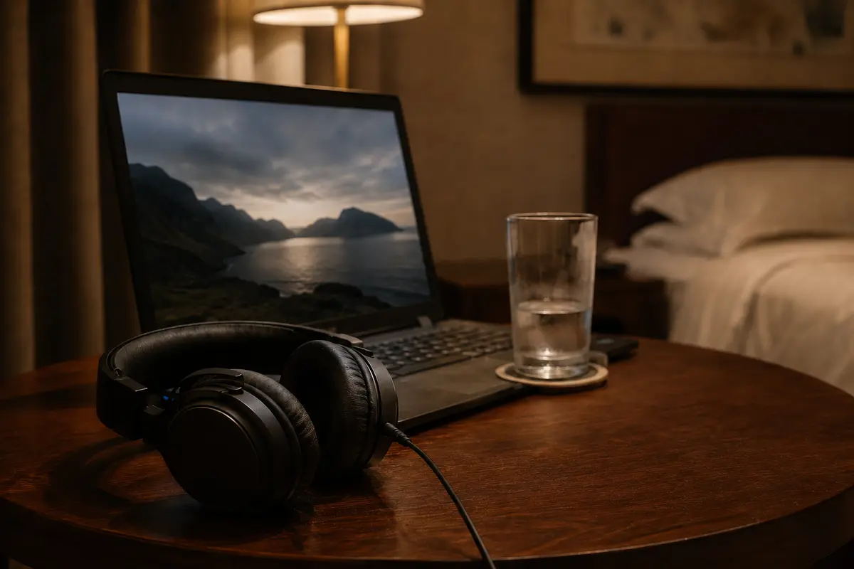 Un casque et un ordinateur reposent après une longue session de jeu restée stable