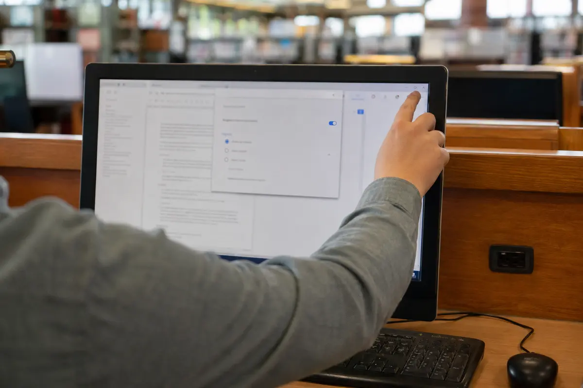 Réglage DNS supplémentaire fermé sur un ordinateur de bibliothèque