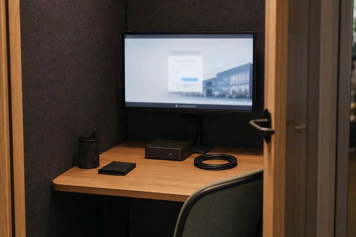 Portail de travail chargé normalement sur un poste de coworking après simplification du DNS