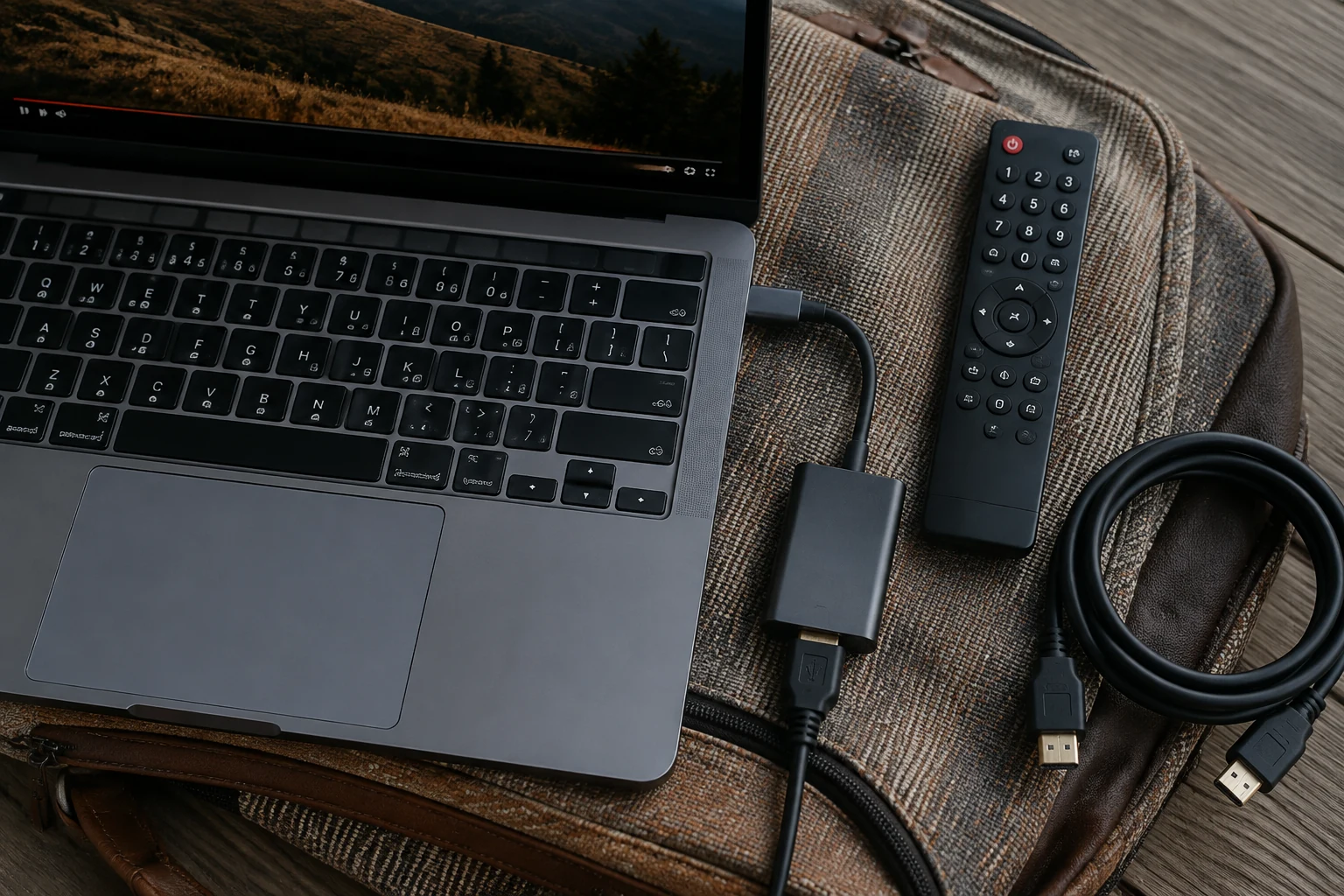 Cabos e dispositivos que mantêm a reprodução no mesmo caminho de conexão