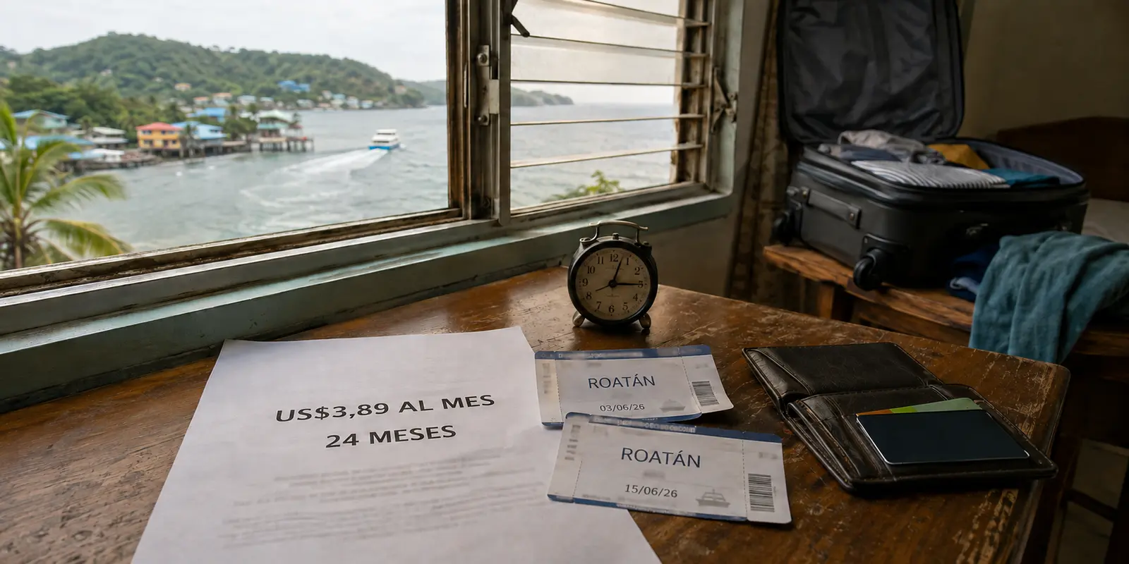 Oferta de VPN de veinticuatro meses junto a billetes de un viaje de doce días a Roatán, Honduras