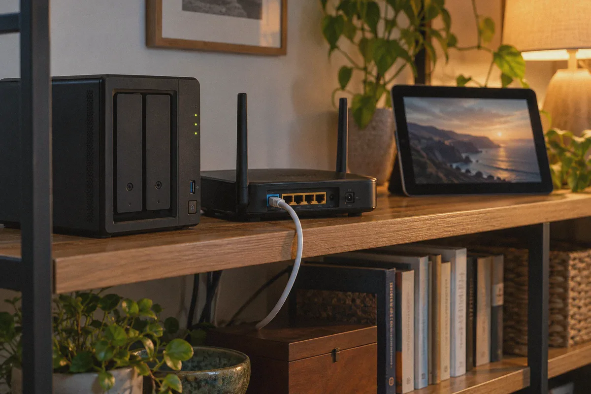 A private connection starts with the server and the playback device.