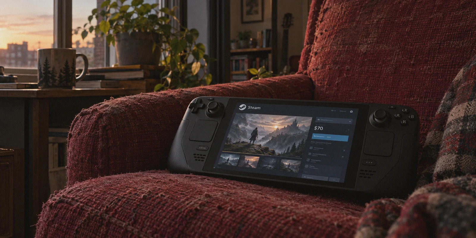 Handheld gaming device showing a store price.