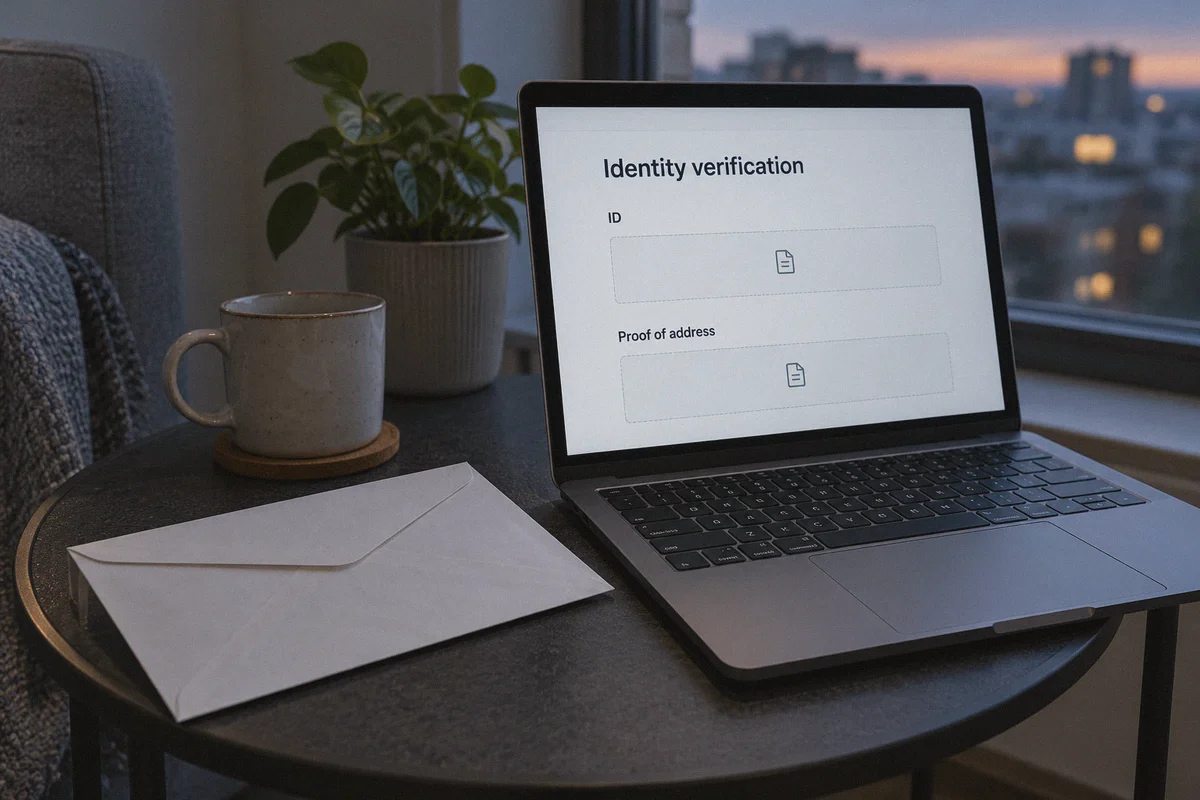 Opening a homepage does not remove identity-verification requirements.