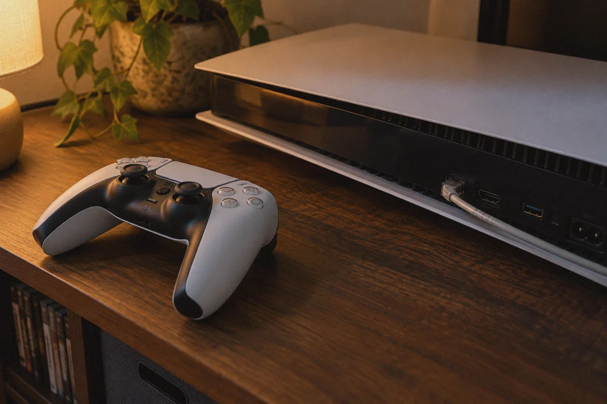 Console and wired network connection.