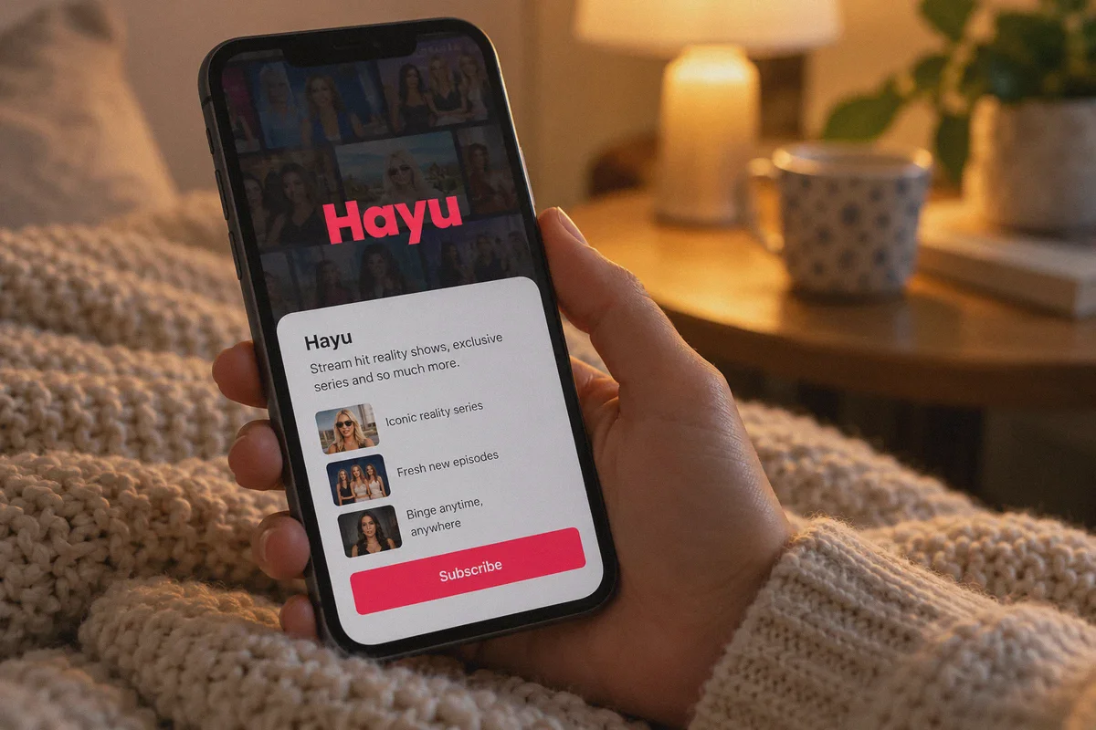 Hayu subscription sheet on a phone.