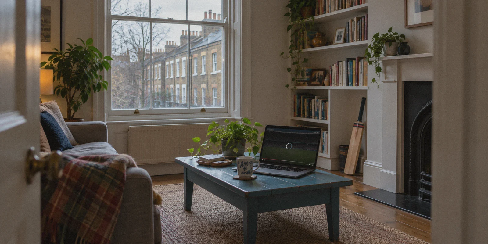Cricket stream buffering in a London flat.
