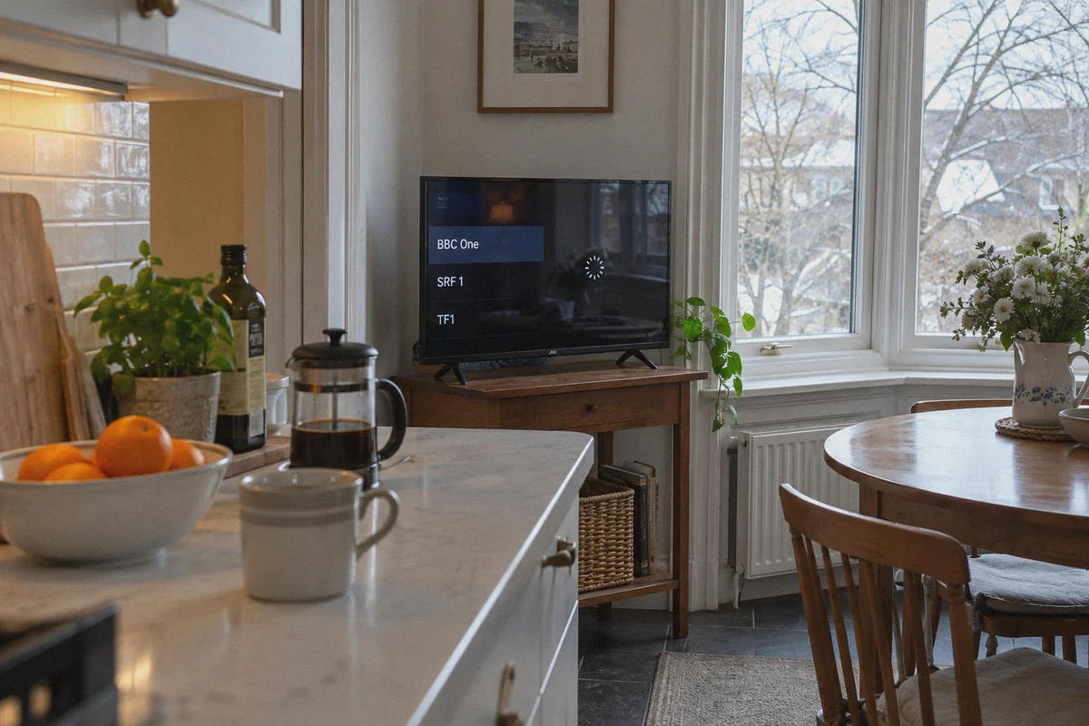 A live-TV guide with a channel waiting to load.