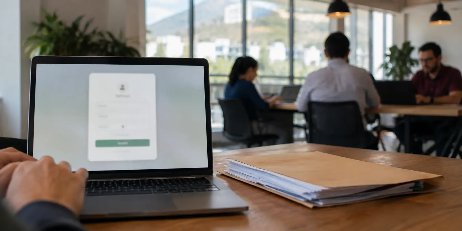 Dispositivo en un entorno real mientras la conexión VPN intenta recuperarse.