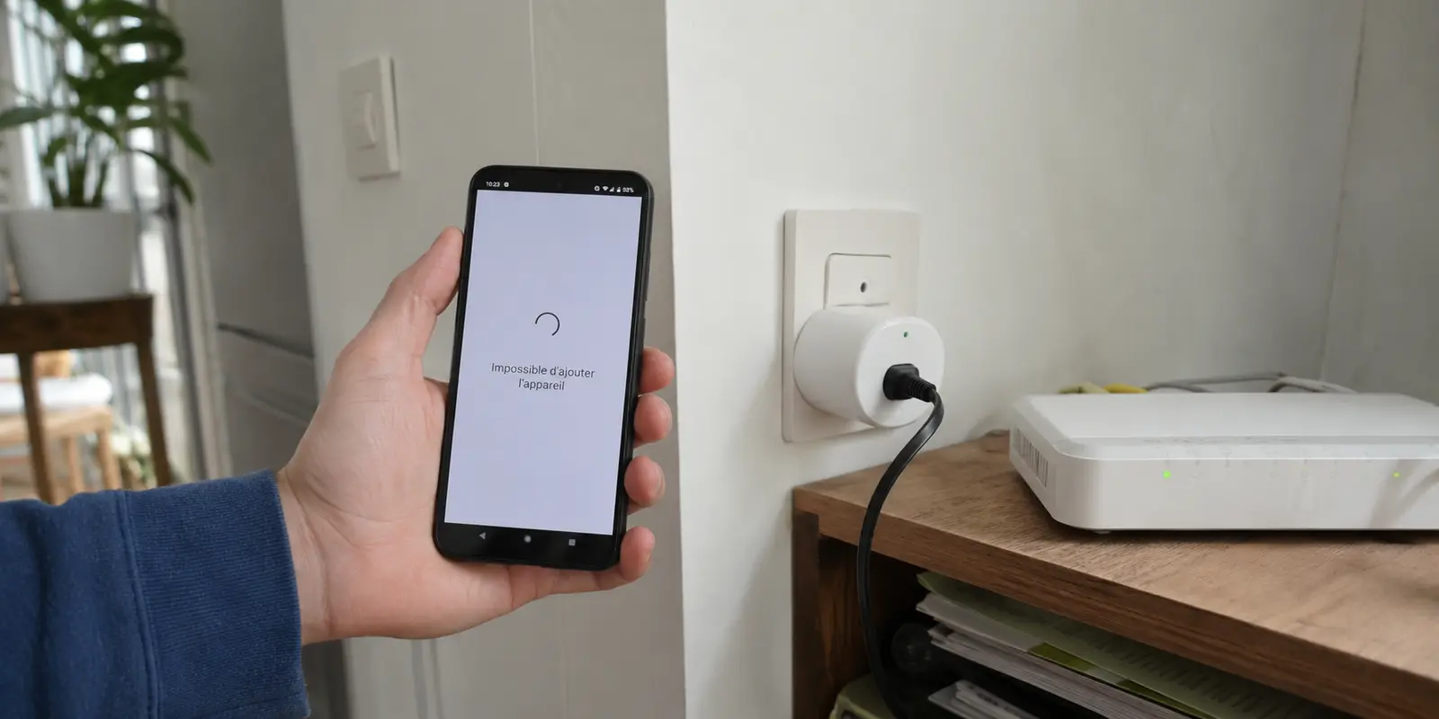 Une prise Matter connectée au Wi-Fi mais impossible à ajouter depuis le téléphone