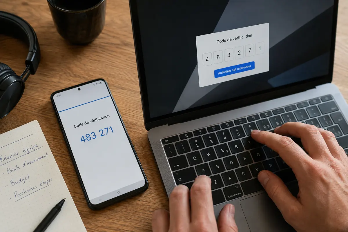 Code de vérification utilisé pour autoriser rapidement le VPN directement sur l’ordinateur