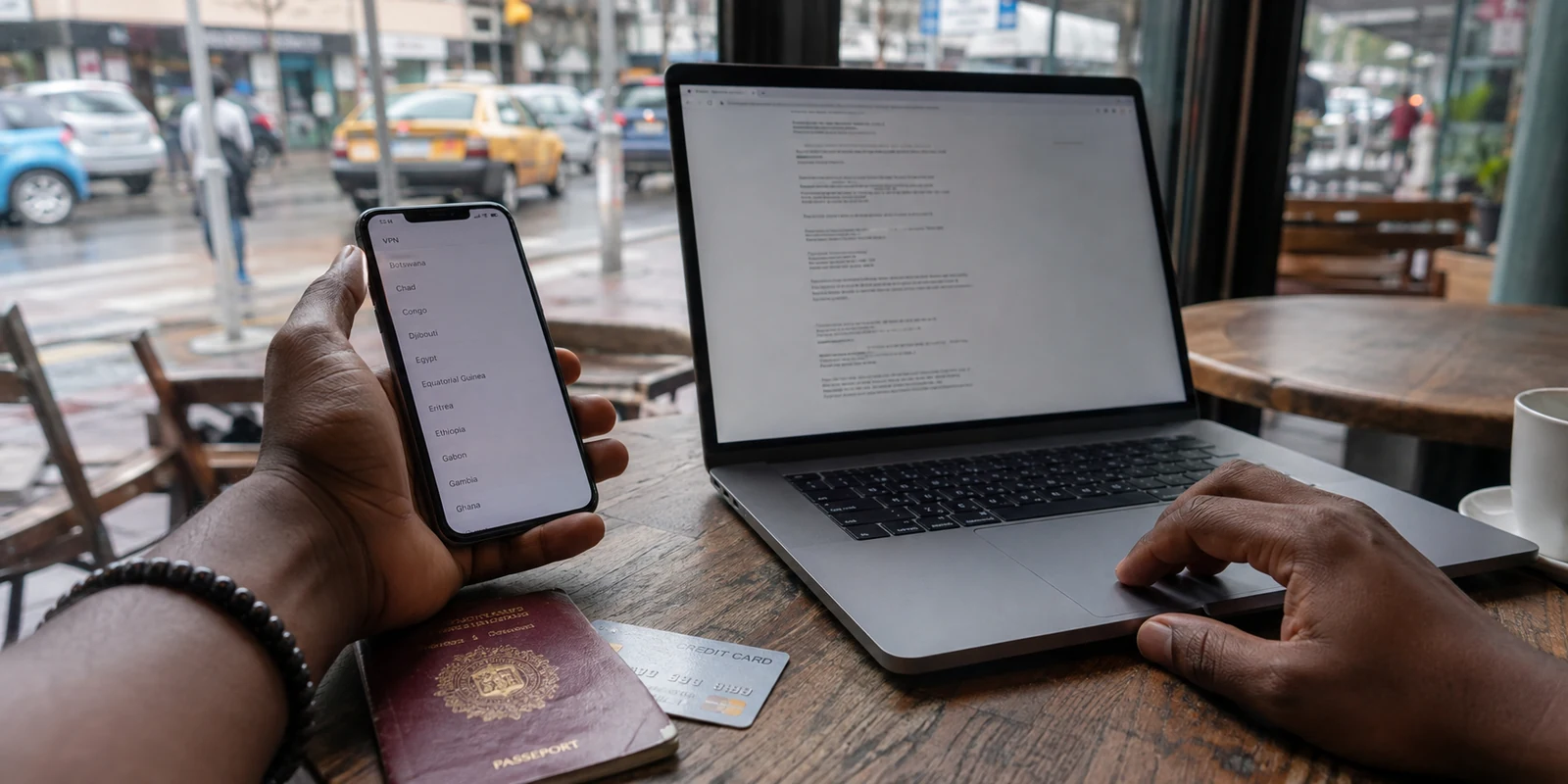 La liste de pays de l’application ne montre pas la localisation Cameroun attendue.