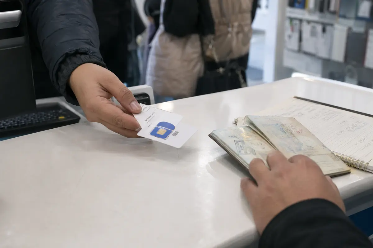 Entrega de una tarjeta SIM de reemplazo durante la recuperación de una línea móvil en Perú