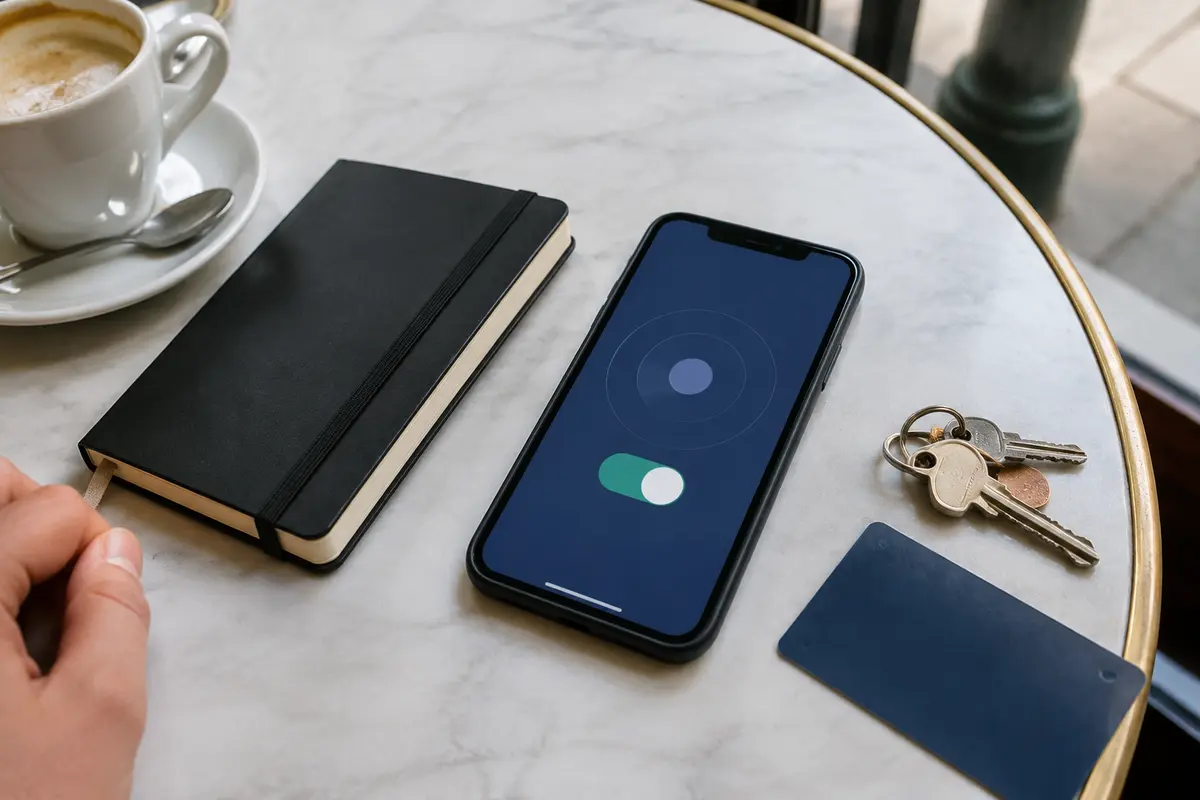 Un téléphone prêt à établir une connexion VPN sans formulaire d’inscription visible