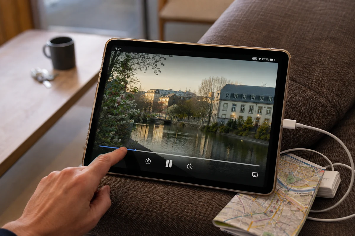 Programme enregistré lu normalement sur un iPad avec le VPN toujours actif