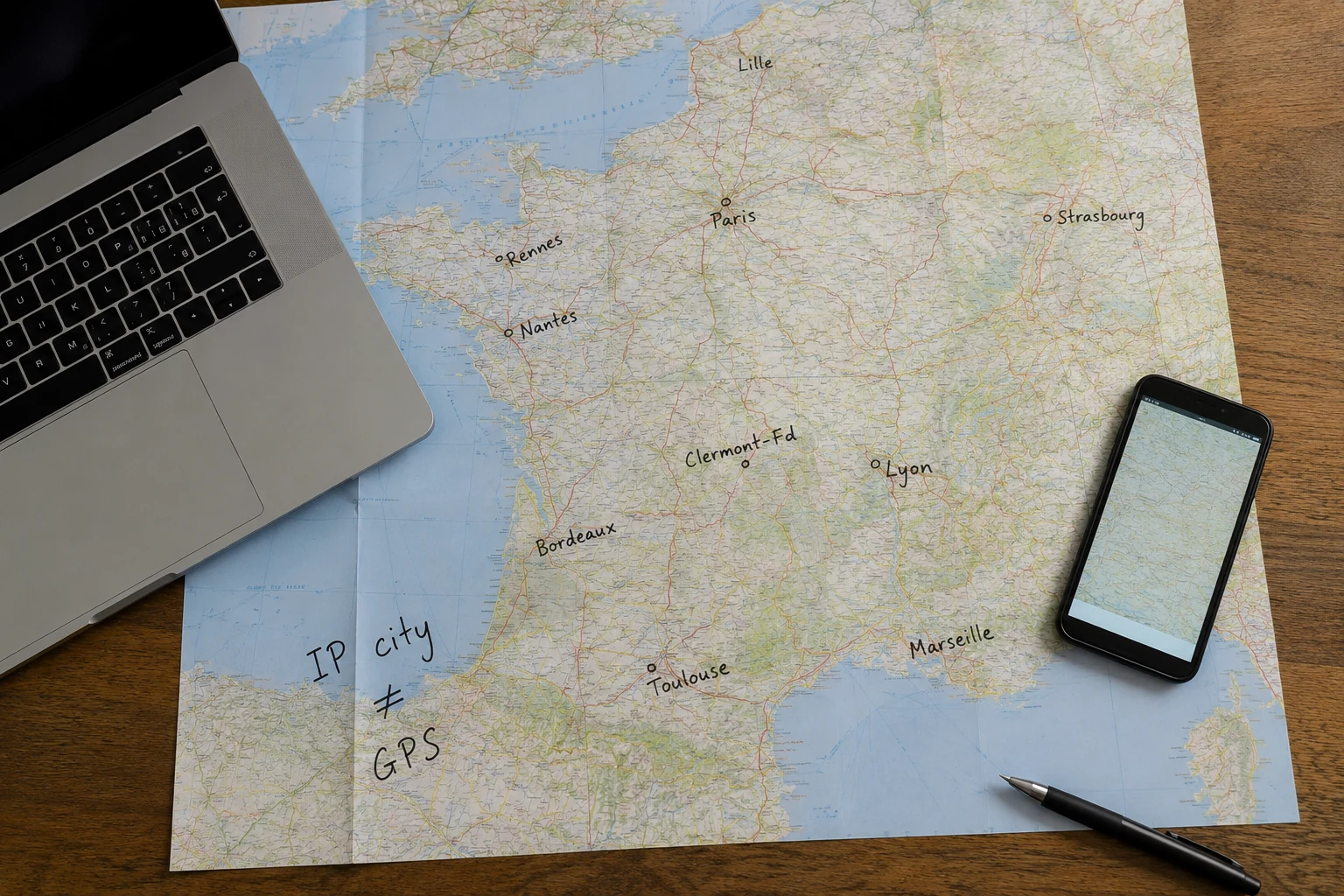 Une ville affichée par une base GeoIP reste une estimation, pas une position GPS.