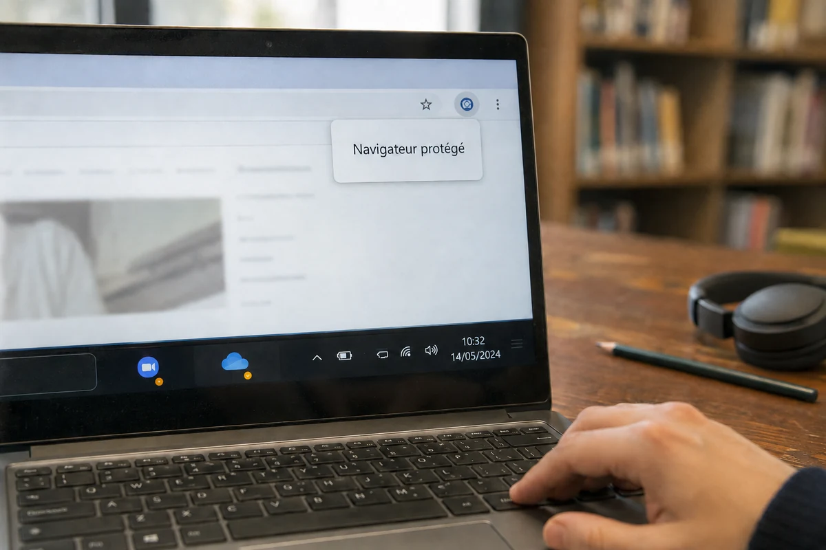 L’extension protège le navigateur tandis que les applications Windows restent en attente