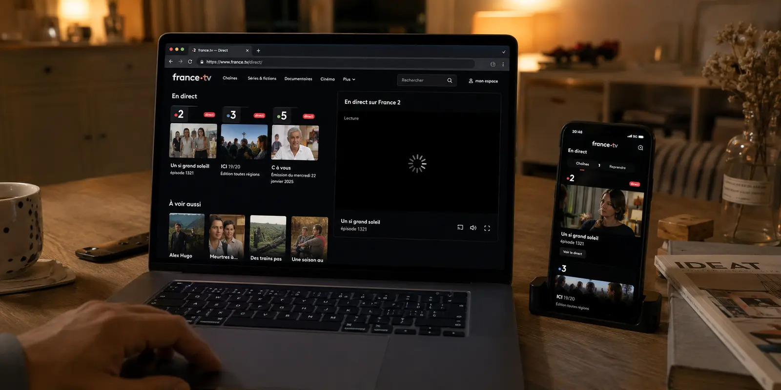 Le direct france.tv reste en chargement sur le Wi-Fi alors qu’il fonctionne sur un téléphone en 5G