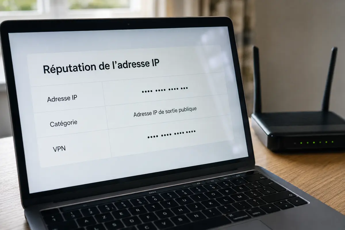 Un contrôle de réputation classe l’adresse IP publique de sortie dans la catégorie VPN