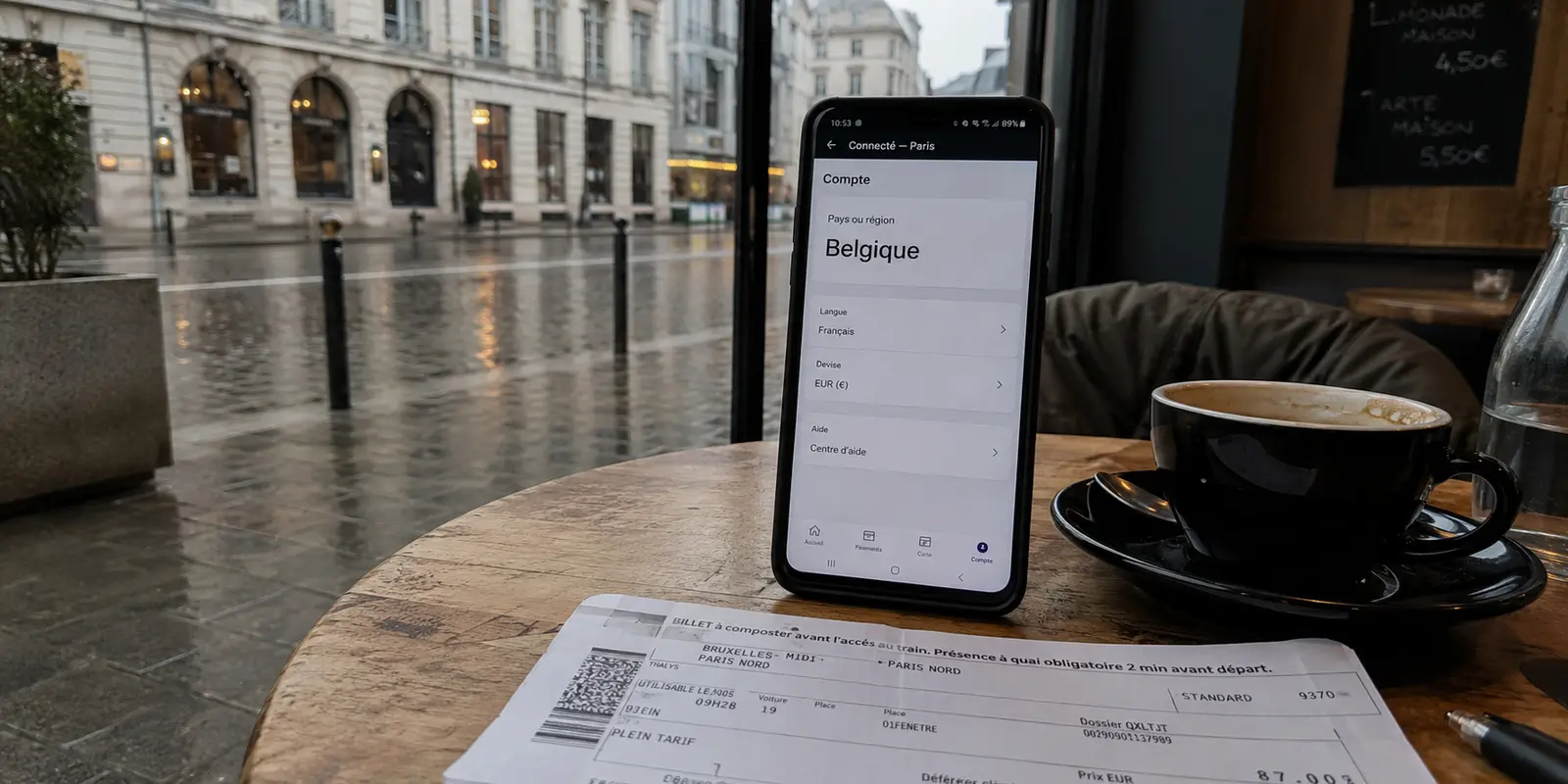 À Bruxelles, une application affiche Belgique malgré une connexion indiquée à Paris