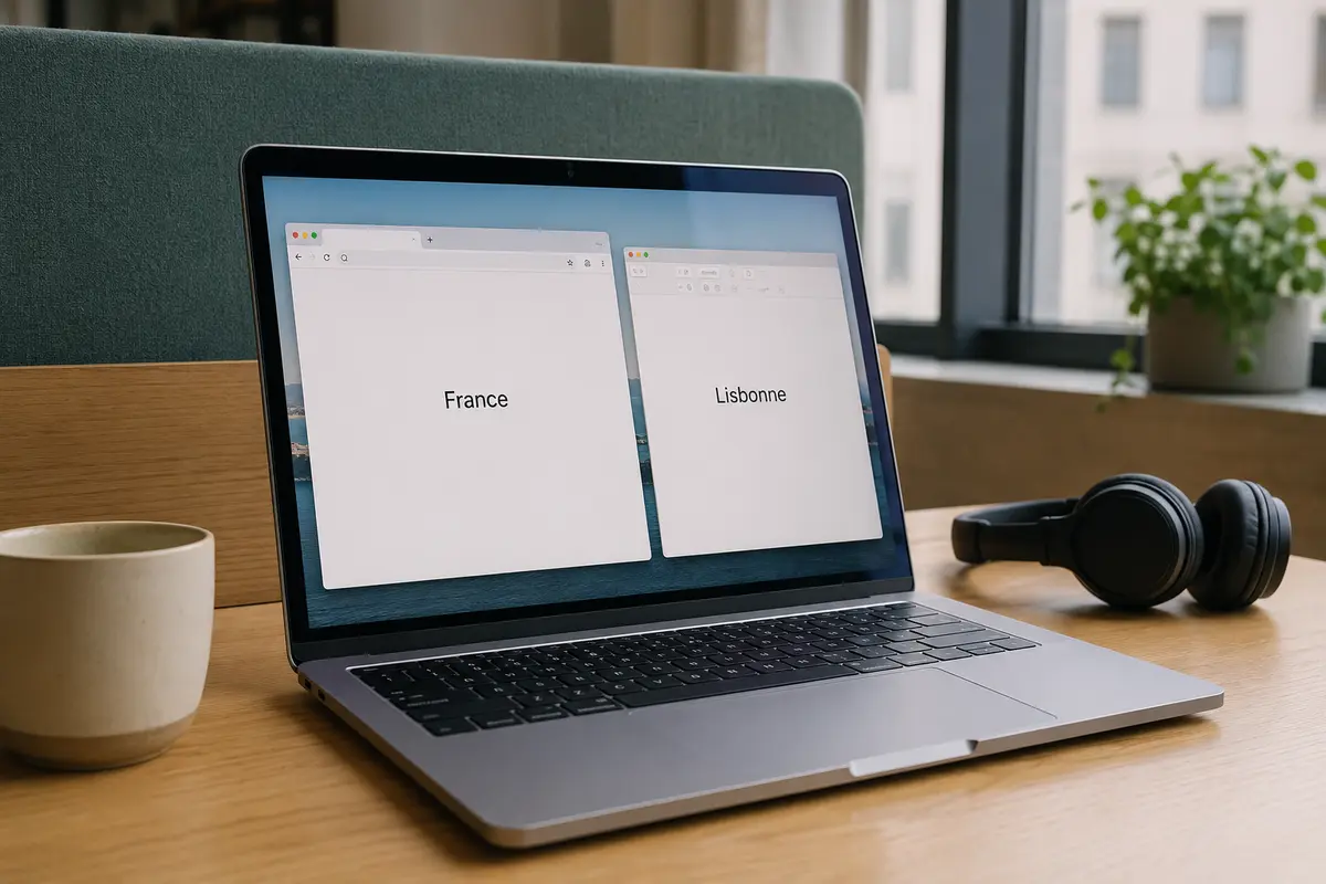 Chrome reste en France tandis qu’une application distincte conserve Lisbonne comme région locale.