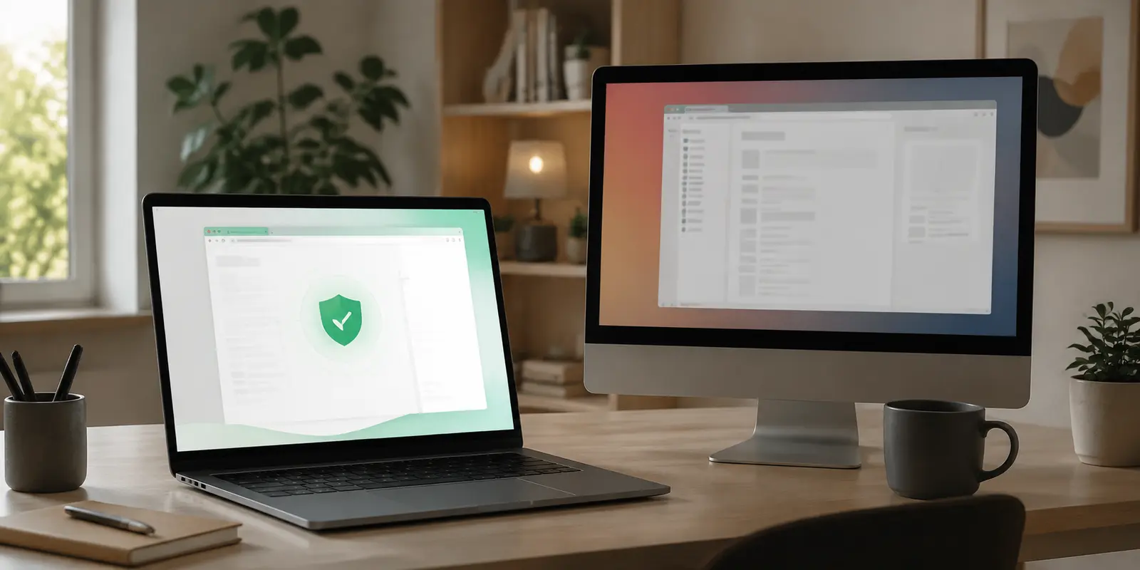 Chrome protégé sur un ordinateur de bureau