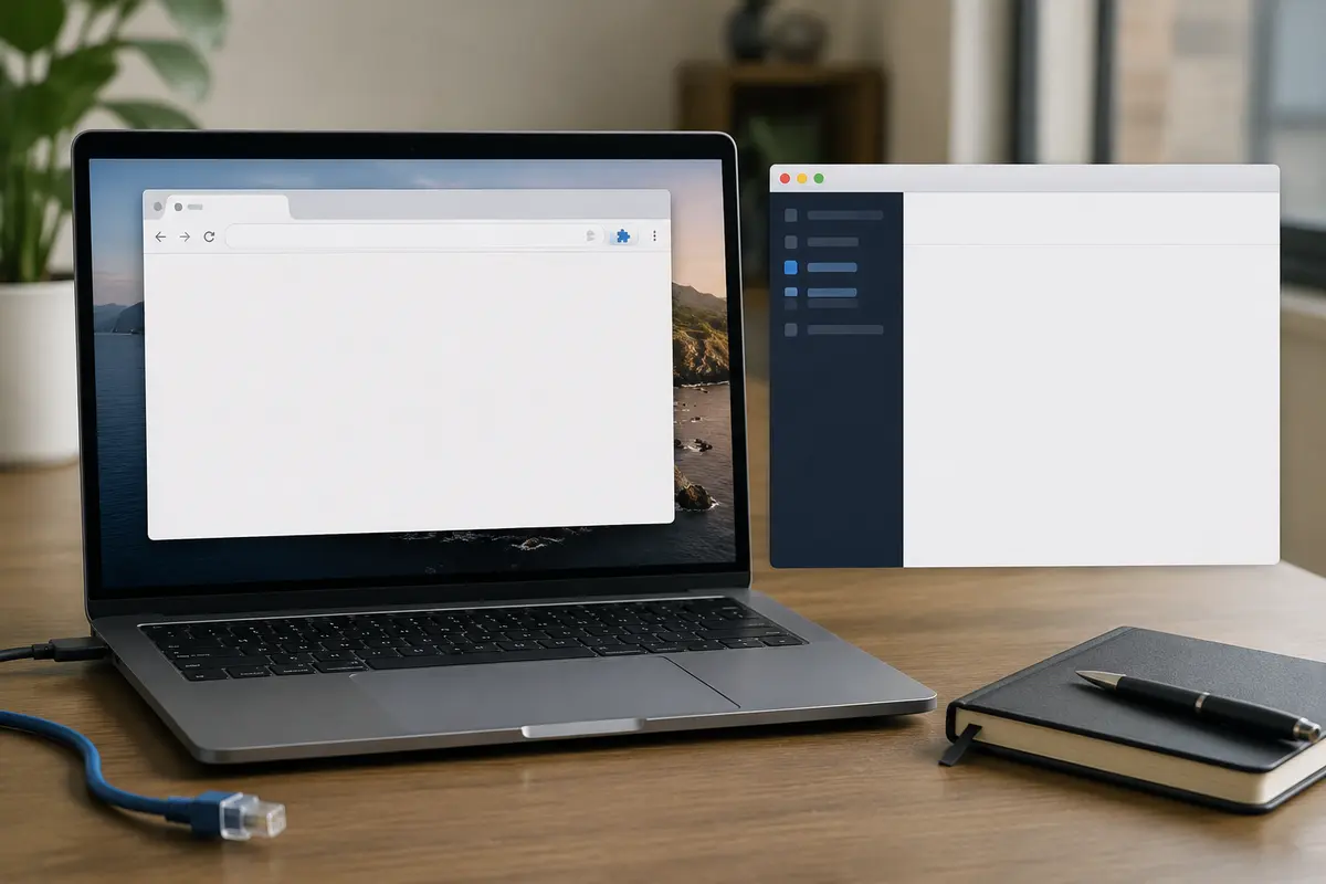 Chrome protégé sur un ordinateur de bureau