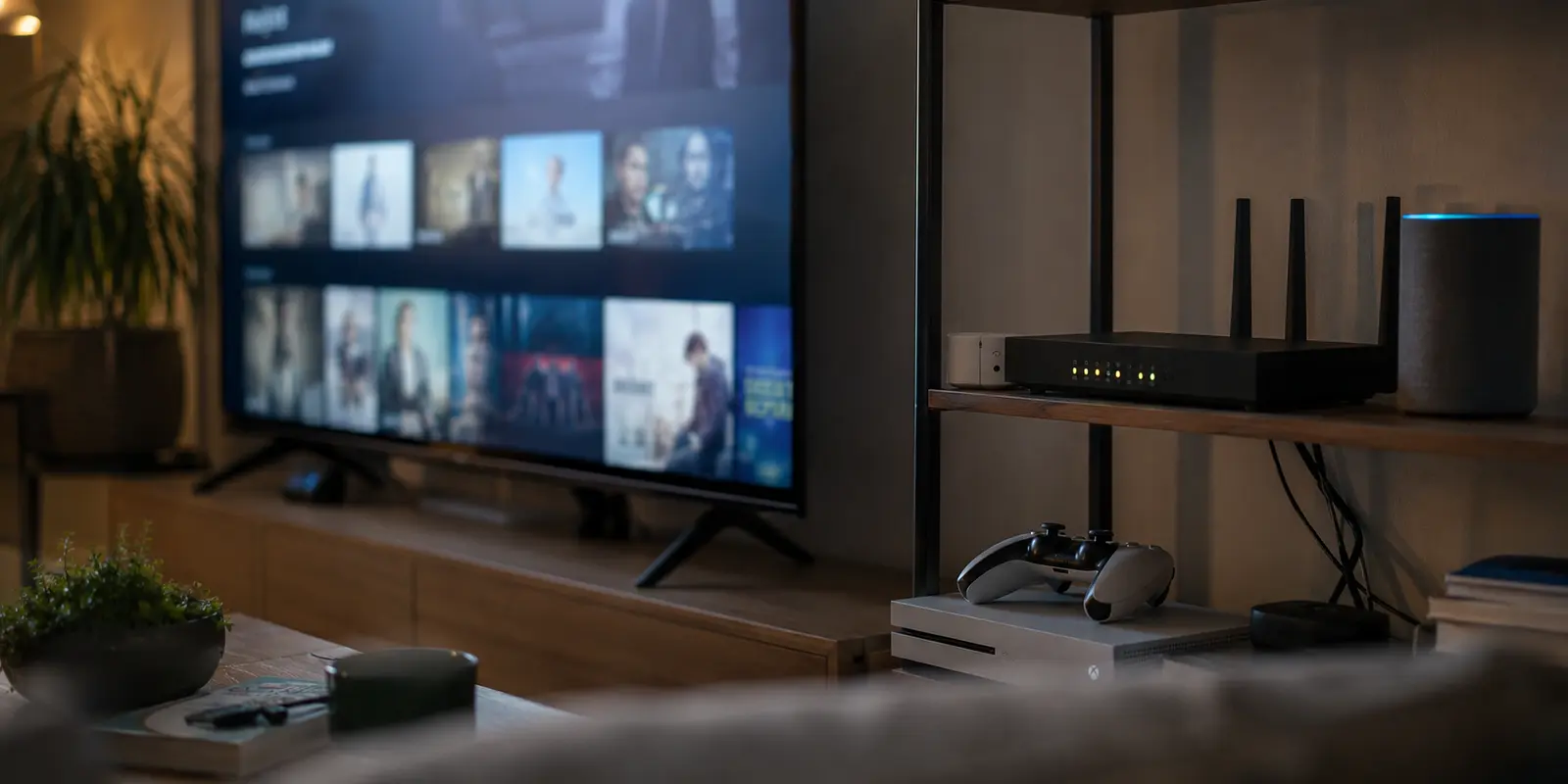Télévision connectée intégrée au réseau domestique