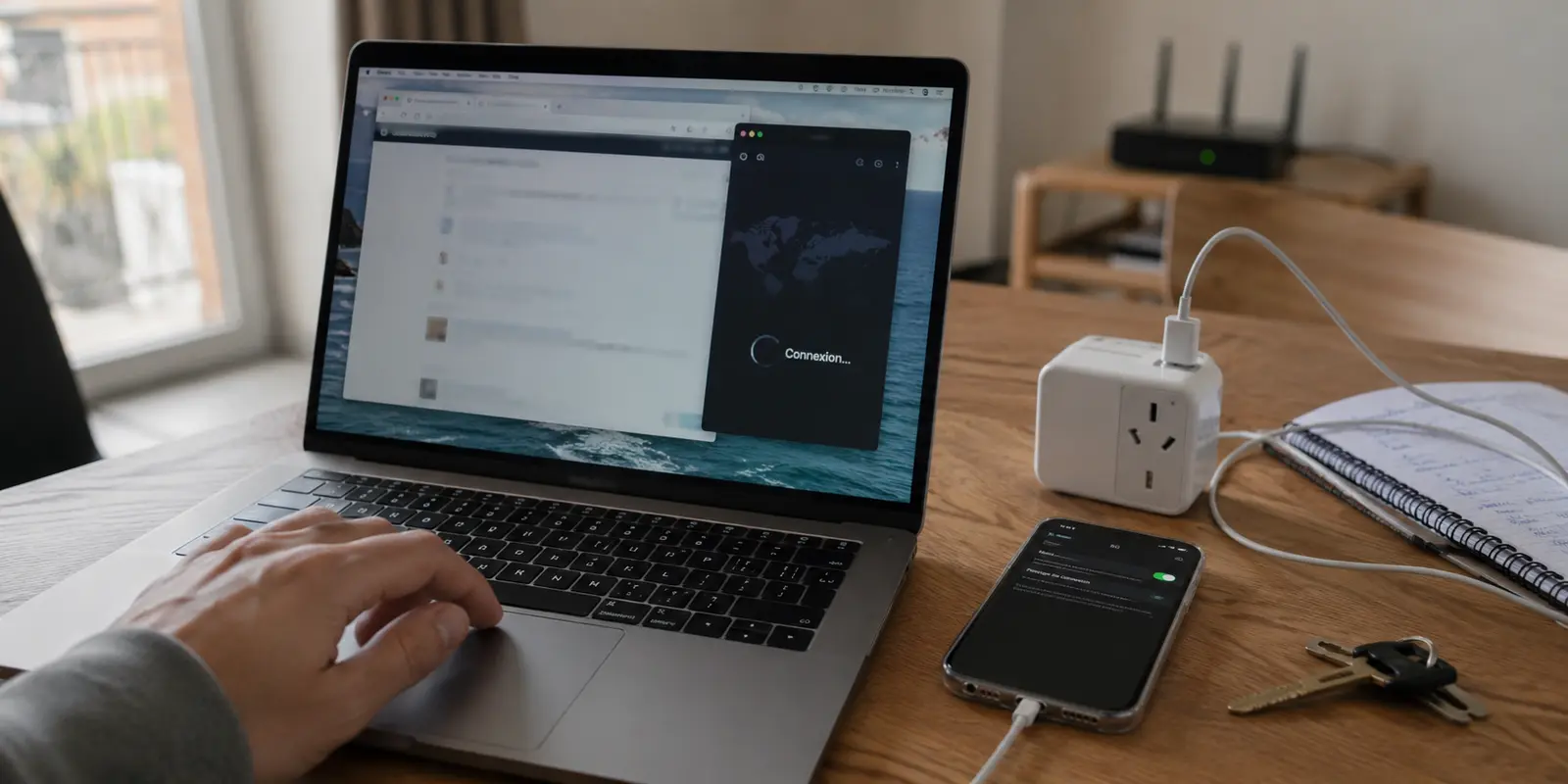 Un VPN reste bloqué sur Connexion alors que le partage 5G du téléphone fonctionne