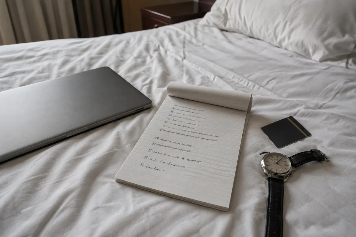 Lista de tentativas de servidores e protocolos num quarto de hotel